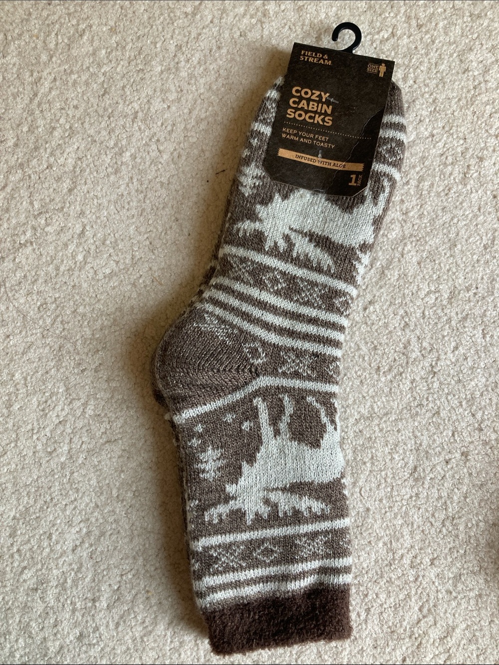 Field & Stream cozy cabin socks infused with aloe